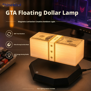 SHINEKNOT Lámpara Nocturna con Diseño de Dólares, <span class=keywords><strong>Gta</strong></span> <span class=keywords><strong>Grand</strong></span> <span class=keywords><strong>Theft</strong></span> <span class=keywords><strong>Auto</strong></span>, Iluminación Ambiental Magnética Giratoria, Adorno de Alta Tecnología - Product Image 1