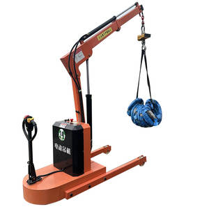 رافعة كابولية متحركة جديدة بثلاثة أذرع كهروهيدروليكية للاستخدام الداخلي والخارجي مع حبل سلكي، رافعة لوجستية للمصانع بقدرة 1 طن - Product Image 1