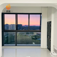 Fenêtre coulissante en PVC directement de l'usine, profil conque, moustiquaire en acier inoxydable, isolation thermique pour extérieur, hôtel, appartement