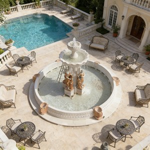 Water Fountain <strong>Wedding</strong> Fountain Landscaping <strong>Decoration</strong> Ornaments Garden Outdoor Courtyard Waterscape Flowers Wishing <strong>Pool</strong> - Product Image 4