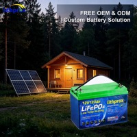 Batería de fosfato de hierro y litio Grado A 12.8V 120AH 6K de ciclo profundo para almacenamiento doméstico con BMS inteligente RS485, conector Anderson, CE, RoHS, IP67, OEM, ODM