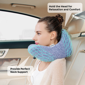 U-Shaped <b>Memory</b> Foam Travel <b>Pillow</b> Blue Purple 28x26x14cm Neck Support For Students Adults Office Use - Product Image 2