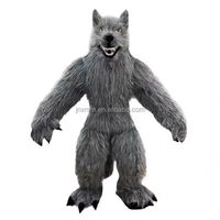 Costume gonflable unisexe professionnel taille XL, costume de loup roi, anime, peluche personnalisée, mascotte pour les fêtes du Nouvel An et d'Halloween