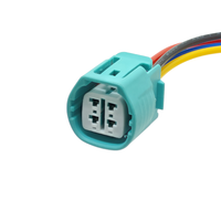 Conector Hembra de Alternador de 4 Pines y 12V, Carcasa de PBT, Corriente Nominal de 15A, Universal para Generador de Automóvil, Cableado Eléctrico IP67