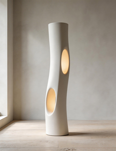 Lampe de sol LED moderne en PETG, lumière blanche froide E26, hauteur réglable, grande taille, style sculptural - Product Image 1