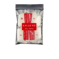 Faux ongles professionnels de haute qualité, 500 pièces, en ABS transparent, forme ballerine, embouts de manucure à couverture complète