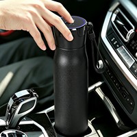 Bouteille d'eau intelligente de sport en acier inoxydable 316L écologique avec logo personnalisé, isolation sous vide, poignée et couvercle personnalisable