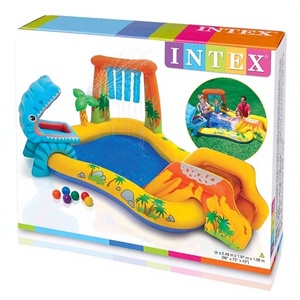 <span class=keywords><strong>INTEX</strong></span> 57444 DINOSAUR PLAY CENTER GRAND AMUSEMENT PULVÉRISATEUR À GLISSIÈRE D'EAU PISTOLET À PISCINE GONFLABLE ENFANTS PARK CENTRE DE JEU D'EAU - Product Image 1