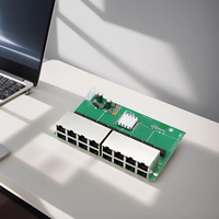 Placa de conmutador Ethernet PoE de 16 puertos Módulo de conmutador de red doméstica de 100Mbps PoE opcional de 48V para juegos de cámara ODM OEM
