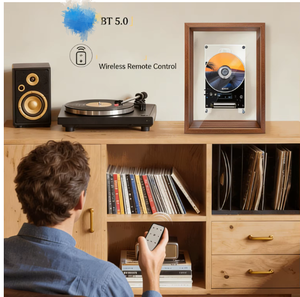 Transparent Clear Frame BT <b>CD</b> Player Dual Function Playback Portable Audio System for Modern Living Room - Product Image 5