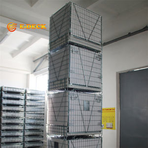 Jaula de plataforma de solución de almacenamiento de almacén duradera apilable de acero resistente para estanterías de almacén - Product Image 2