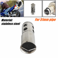 Silencieux DB Killer à insert amovible argenté pour tuyau de silencieux de 51mm Yamaha