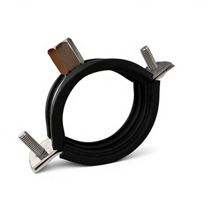 High Quality Electroplated Cushioned <strong>Pipe</strong> Clamp Rubber Lining Adjustable Stainless Steel Band Inch Tube <strong>Hose</strong> Suspension <strong>Hanger</strong> - Product Image 2