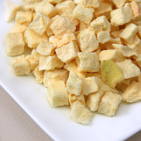 Tranches et dés de pomme lyophilisées FD 100% naturelles, en poudre, préservées à l'eau, emballage sous vide en vrac, OEM, vente en gros, pour céréales, boulangerie et snacks