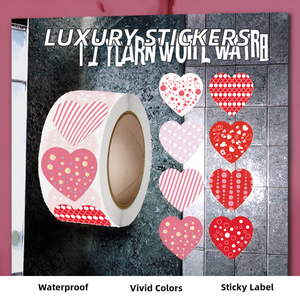 สติกเกอร์กันน้ำแบบมันเงา พิมพ์ลาย UV คุณภาพสูง สำหรับตกแต่ง งานฝีมือ ป้ายส่งของ กล่องของขวัญฟรี เครื่องสำอาง - Product Image 2