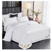 Ensemble de draps de lit en coton, 5 étoiles de luxe, 1000 fils, vente en gros, bon marché, draps de lit 100% coton, draps de lit d'hôtel en vrac