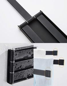 Cucina bagno a parete braccio a 3 strati pieghevole magnetico girevole altalena portasciugamani supporto per barra appendiabiti per <span class=keywords><strong>porta</strong></span> dell'armadio <span class=keywords><strong>da</strong></span> cucina - Product Image 5