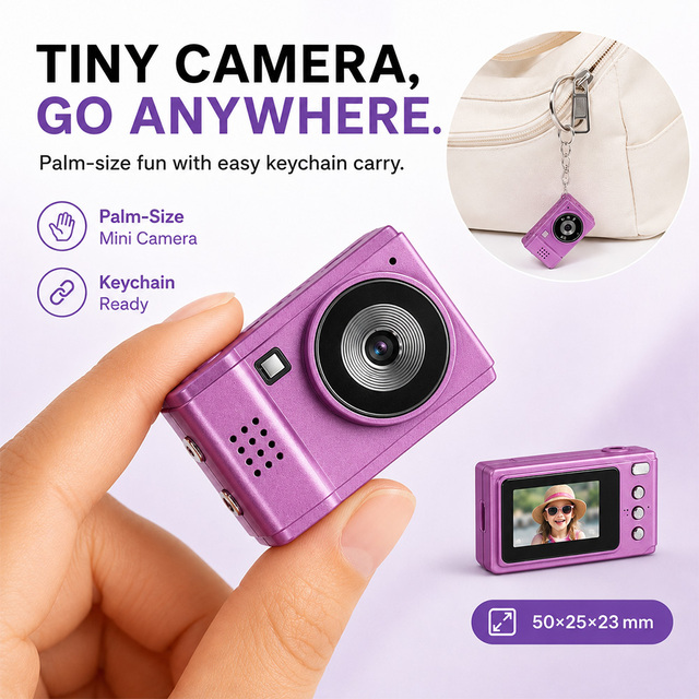 Vintage Mini Keychain Digital Camera HD Photo Video OEM Private Label Supplier