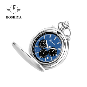 <span class=keywords><strong>Montre</strong></span> de poche BOSHIYA 47 mm, cadran lisse moderne personnalisé, mouvement à quartz pour <span class=keywords><strong>homme</strong></span>, calendrier, six aiguilles - Product Image 3