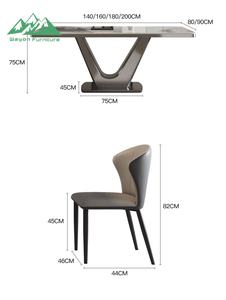 Ensemble de meubles de cuisine de style nordique Wayon, table et chaises de salle à manger contemporaines pour appartement, hôtel - Product Image 5