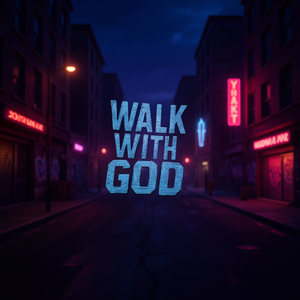 T-shirt à manches longues en tricot pour femme style Y2K avec imprimé « Walk With God », col rond, mélange de polyester et d'élasthanne, à porter toute l'année - Product Image 2