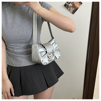 Sac à bandoulière papillon métallique pour femme, style coréen, sac à main sous le bras pour fêtes et sorties décontractées, vente en gros