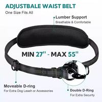 Laisse double Kingtale personnalisée avec sangle de maintien à la taille et support dorsal pour chiens de taille moyenne à grande
