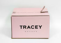 Boîte d'expédition en carton ondulé pliable avec logo personnalisé et bande détachable, emballage postal pour cadeaux, boîte à chaussures