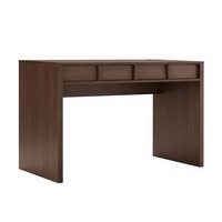 Bureau en MDF noyer avec 4 tiroirs, bureau d'ordinateur moderne pour le bureau à domicile