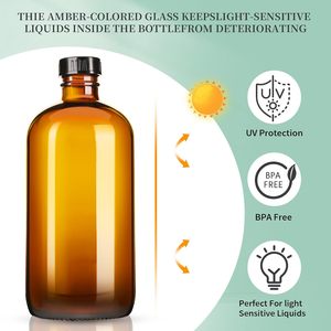 Hot Sale 15ml 30ml 120ml 150ml 200ml Essential Oil Amber <b>Glass</b> Frost Surface Crown Cap Sealed Boston Spray Bottle <b>Packaging</b> - Product Image 5