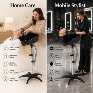 Salonmöbel Friseur-Shampoofallbecken Tragbares Haarwaschbecken Kunststoff - Product Image 2