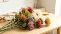 Chrysanthème Araignée Artificiel en Mousse PE, 90 cm, 3 Têtes, Couleur Personnalisée, Vente en Gros, pour Mariage, Hôtel, Décoration Florale Maison