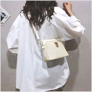 Sacs de plage, sacs et paniers vides, seau en maille à fleurs, sac en osier coloré avec poignées en bambou - Product Image 5