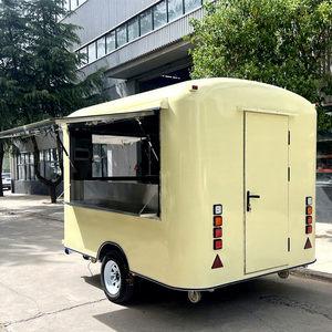 รถขายอาหารเคลื่อนที่อลูมิเนียมสุดหรู |   รถเข็นขายอาหารจานด่วนกาแฟไอศกรีมสีตามสั่งอเนกประสงค์ 3 เมตรเคลื่อนที่ได้ - Product Image 1