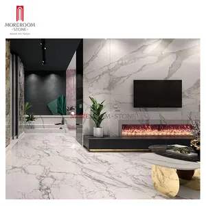 3mm 6mm de gran tamaño de mármol blanco ultra delgada azulejos de porcelana