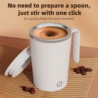 Mug mélangeur électrique personnalisé avec logo, 400 ml, auto-mélangeur, recharge USB, mug à café avec poignée