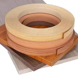 Aangepaste Kleur Rand Banding Pvc Hout Meubels Voorgelijmd Hout Kleur Melamine Rand Banding Tape