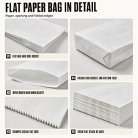 Sacs en papier alimentaire jetables, emballages pour hamburgers, pochettes blanches pour sandwichs, emballages pour camions de nourriture, livraison, restauration, impression personnalisée, en gros, OEM
