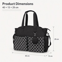 Sac à couches OEM personnalisé imprimé géométrique, sac fourre-tout pour maman, ensemble de voyage pour bébé, emballage avec logo de marque privée pour distributeur en gros
