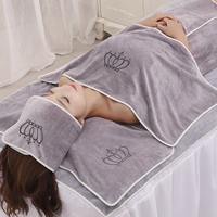 Ensemble de serviettes en microfibre à séchage rapide, absorbantes, double face, avec logo personnalisé, en gros, pour utilisation professionnelle en salon de beauté