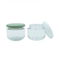 Pot cosmétique en plastique PET PETG blanc beige 250g 50ml 100ml 200ml 300ml, surface douce au toucher, pour crème et gommage, avec bouchon à vis