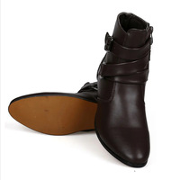 Bottes pour hommes grande taille très vendues, bottes en cuir décontractées tendance, chaussures pour hommes tendance