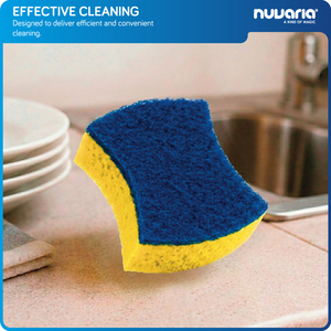 Spugna per Pulizia Anti-Graffio: Fibra Blu, Spugna Gialla per Superfici Delicate in Cucina - Product Image 2