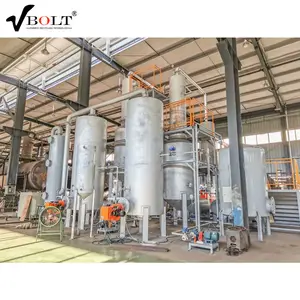 10 Tấn Nhựa Pyrolysis Dầu Và Sử Dụng Dầu Động Cơ Để Dầu Diesel Chưng Cất Nhà Máy Cho Nhà Máy Lọc Dầu