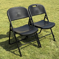 Chaises pliantes en plastique de qualité commerciale pour la location, résistantes aux intempéries, pour mariages, banquets de jardin, événements en plein air