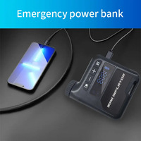 Gonfleur de pneus de vélo 4 en 1 populaire avec haut-parleur Bluetooth et batterie externe, mini pompe à air super compacte pour vélo et moto, 2200 mAh, 140 PSI