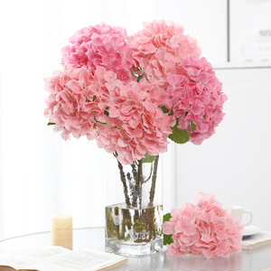 Fleurs d'hortensia artificielles en caoutchouc souple, impression 3D haute simulation, décoration intérieure, accessoires de mariage - Product Image 2