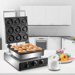 Kommerzielle <span class=keywords><strong>DM</strong></span>-12 Edelstahl Küche Waffel und Donut Maker Maschine Mini Donut Friteuse für Restaurant Snacks für Obst - Product Image 5