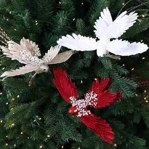 LINGKAI Luxury Artificial Hummingbird Hanging Christmas <b>Tree</b> <b>Ornament</b> for Christmas Scene Xmas <b>Tree</b> Displays - Product Image 3