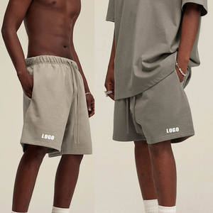 Mode 440g 100% coton haute qualité Streetwear blanc survêtement Sweat Shorts pour hommes femmes personnalisé bricolage LOGO Shorts - Product Image 1